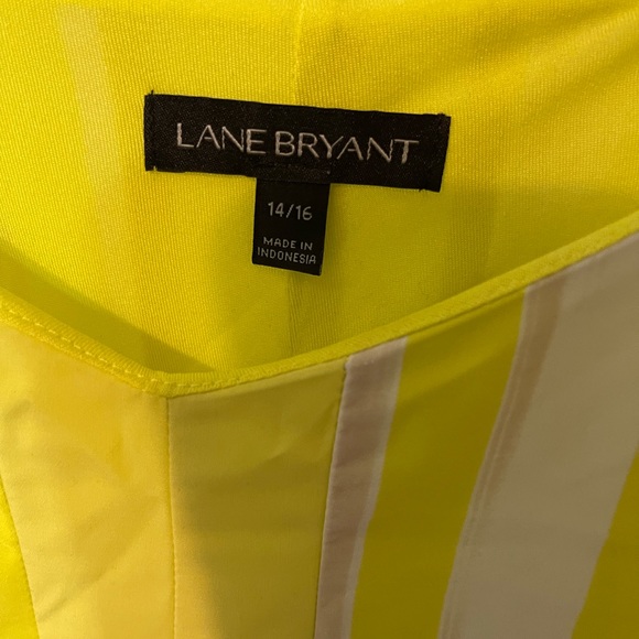 Lane Bryant neon green handkerchief dress - Picture 4 of 6